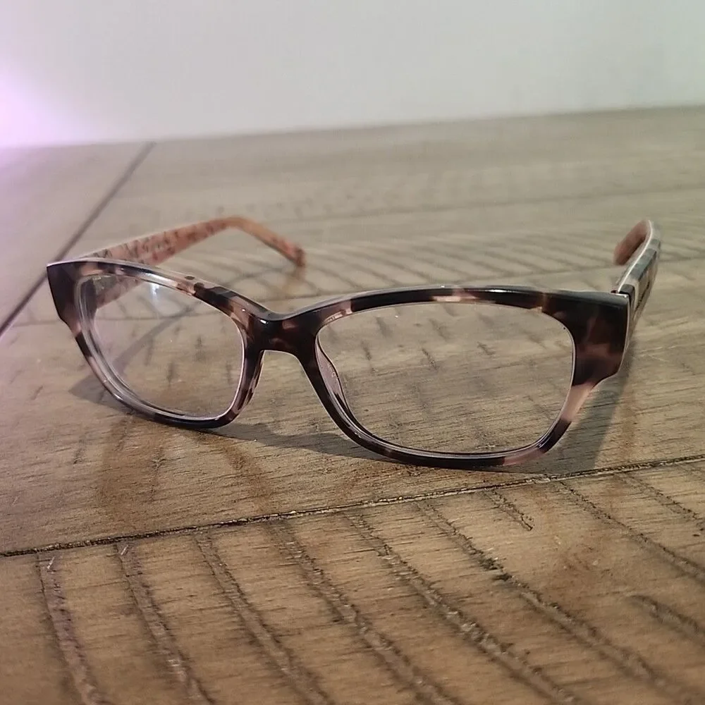 FRAMES ONLY Juicy Couture JU 136 0L76 Tortoise Pink Rectangular Eyeglasses 135